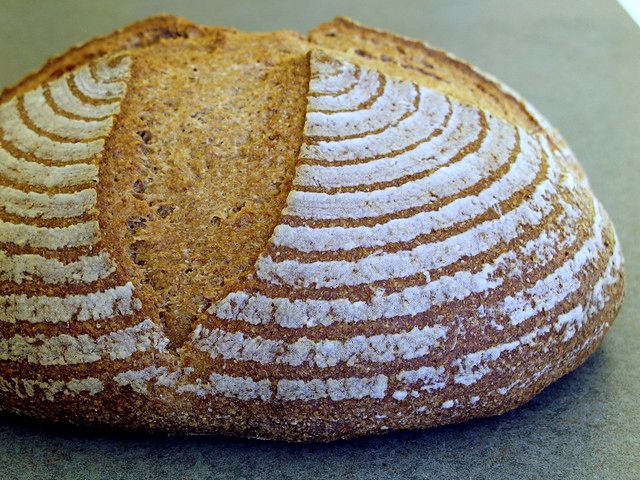 Sourdough whole-wheat boule