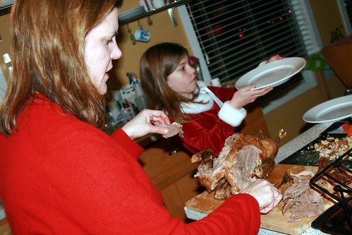 Carving the Christmas Goose