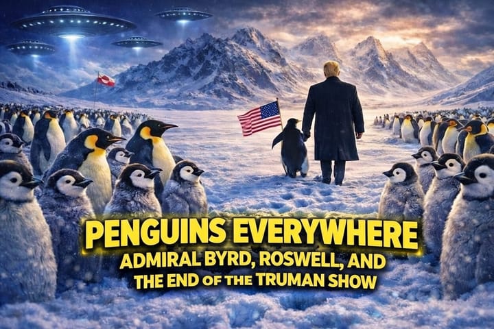 Penguins Everywhere: Admiral Byrd, Roswell, and the End of the Truman Show (Video)