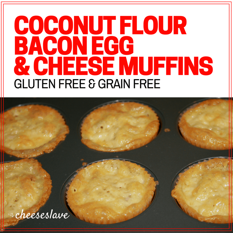 Coconut Flour Bacon Egg and Cheese Muffins