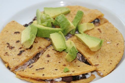 black bean and goat cheese quesadillas