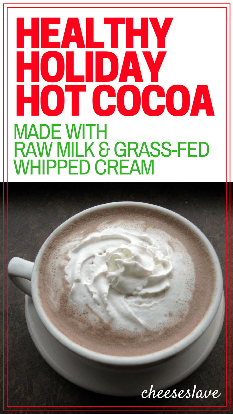 Healthy Hot Cocoa with Grass-fed Whipped Cream