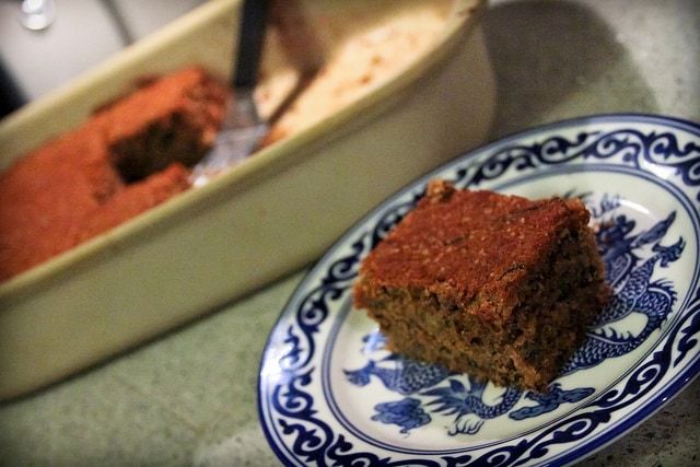 Organic Zuchinni bread with Kamut flour, coconut oil, organic walnuts