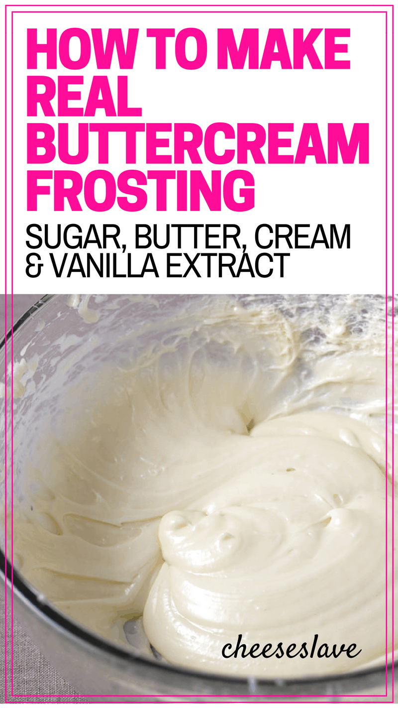 Real Buttercream Frosting Made with Butter and Cream