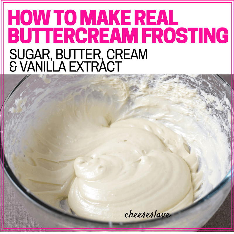 Real Buttercream Frosting Made with Butter and Cream