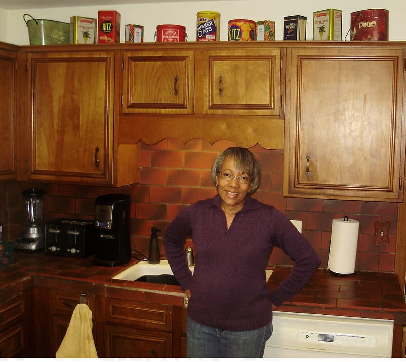 Me in my real food kitchen.