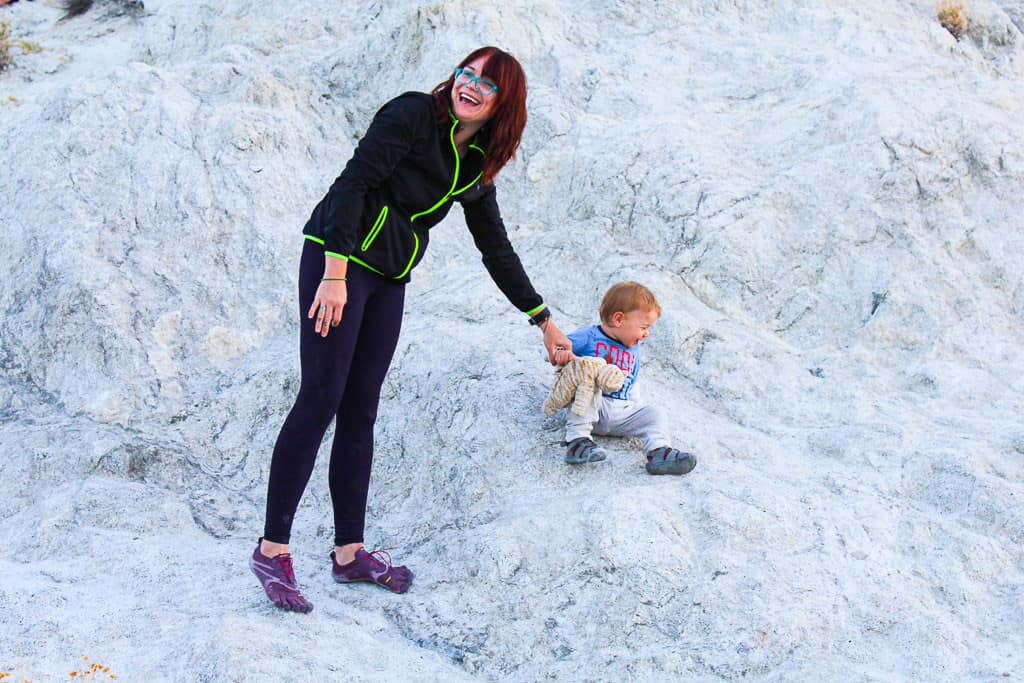 Jennifer and Ollie on the mountain