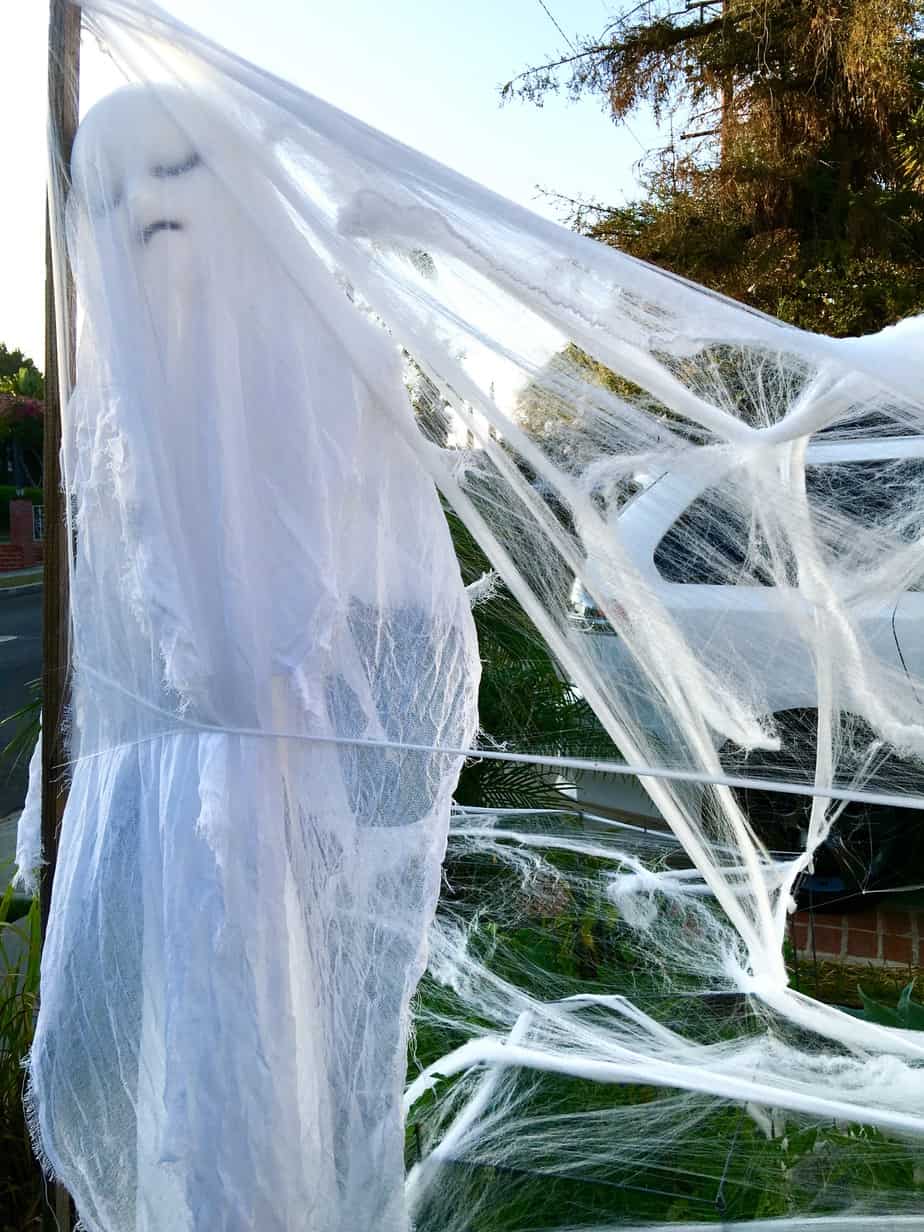 Halloween 2016 Ghost with Spiderwebs