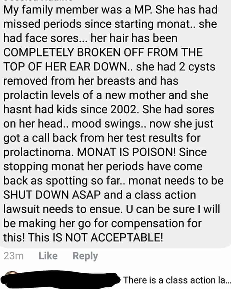 MONAT lawsuits 2018